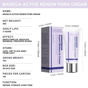 Especificaciones detalladas y dimensiones de la crema rejuvenecedora PDRN de 50 ml
