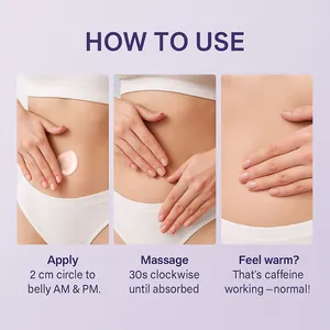 Guía paso a paso sobre cómo usar la crema reafirmante y suavizante de abdomen con cafeína