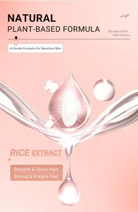 Close-up detail of rice water protein extract for natural plant-based conditioner bar