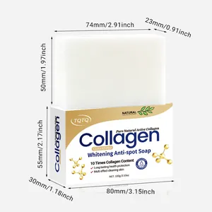 Diagramma dimensionale dettagliato della saponetta al collagene da 100g per la pelle