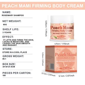 Especificaciones completas y dimensiones de la crema corporal reafirmante para la piel Peach Mami