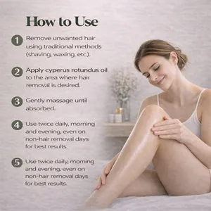 Step-by-step usage guide for Cyperus Rotundus Oil hair removal aftercare
