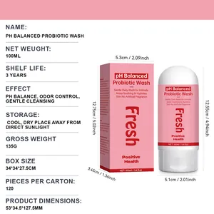 Προδιαγραφές του pH Balanced Probiotic Wash με διαστάσεις και βάρη του προϊόντος