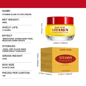 Detailed specifications and dimensions of Vitamin Glow Filter Cream 50g jar