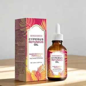 Huile de Cyperus Rotundus Sérum Inhibiteur de Croissance des Poils Formule Naturelle Dépilatoire Huile Essentielle Corps Apaisante