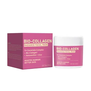 Maschera Bio-Collagene Glow Ceramide Astaxantina Cica Riparazione Barriera Nutriente Maschera Facciale Per Cura Quotidiana