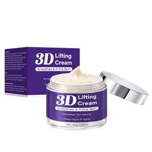 Vista dettagliata del vasetto di crema lifting 3D 50g e della scatola viola rassodante