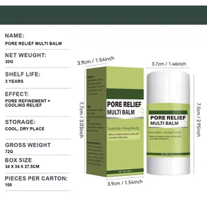 Especificaciones detalladas de la crema reparadora Pore Relief Multi Balm con medidas