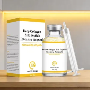 Intensive collagen silk peptide ampoule 50g serum with syringe applicator and packaging