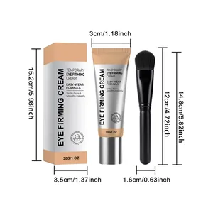 Dimensiones del set de crema reafirmante de ojos: tubo 30g, caja y pincel negro