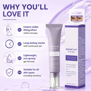 Détails du pack Gel Yeux Liftant Instantané avec résultats et instructions d'utilisation