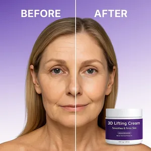 Professional 3D Lifting Cream for face with visible before and after skin smoothing results