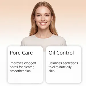 Details zu Poren- und Ölkontrolleigenschaften des Niacinamid-Serums für die Haut.