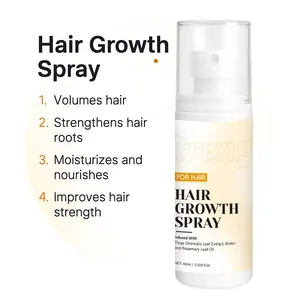 60ml hair growth spray detailing biotin and rosemary oil benefits for volume