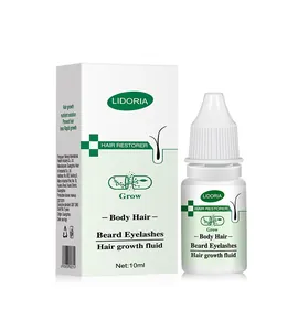Lidoria 10 ml Haarwuchsmittel für Bart und Wimpern mit weißer Kartonverpackung
