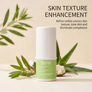 Close-up of anti-wrinkle facial cream stick with natural moisturizing ingredients