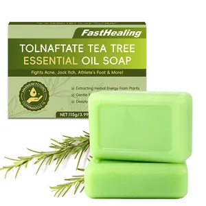 Tolnaftaat Theeboomolie Zeep Antischimmel Met 1% Clotrimazol Voor Acne Voetschimmel Verlichting Diepe Reiniging Lichaam Zeep 115g