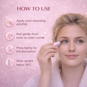 Detailed usage guide for cooling eye massage roller with niacinamide serum