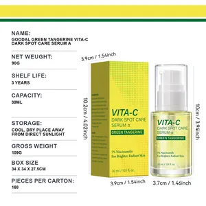 Gedetailleerde afmetingen en specificaties voor 30 ml Green Tangerine Vita-C Serum