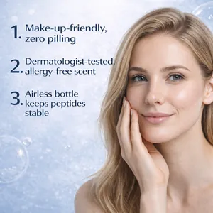 Professional close-up of radiant model skin highlighting blue copper peptide serum benefits