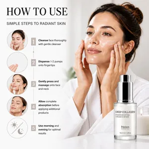 Guida dettagliata su come usare il siero in crema Deep Collagen per una pelle radiosa.