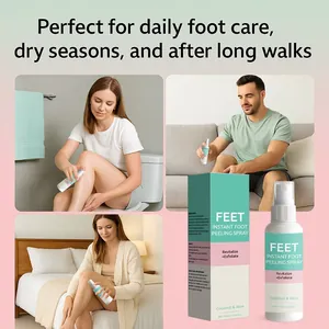 Voet peeling spray 118ml met kokosnoot en aloë voor dagelijkse voetverzorging