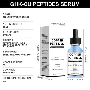 GHK-Cu Copper Peptides Serum 30ml dimensions and product specifications details