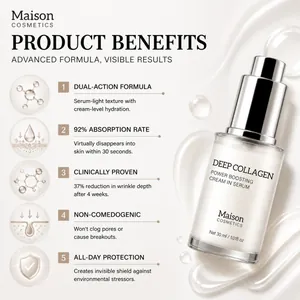 Crema in siero stimolante del collagene Maison per la cura della pelle anti-età 30ml