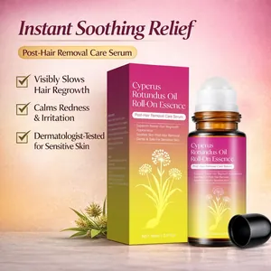 Detail view of Cyperus Rotundus Oil Roll-On Essence for post-hair removal skin care
