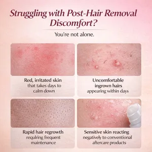 Common skin issues like redness and ingrown hairs after hair removal addressed by essence oil