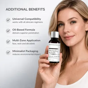 Detalle del suero voluminizador Volufiline 92% para el cuidado facial de la piel.