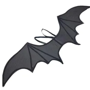 Halloween Bat Wings Costume Black Lace Spooky Devil Wings With Elastic Straps For Festive Party Performance Dress Up Accessories