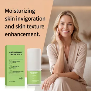 Detail view of anti-wrinkle cream stick for facial skin moisturizing