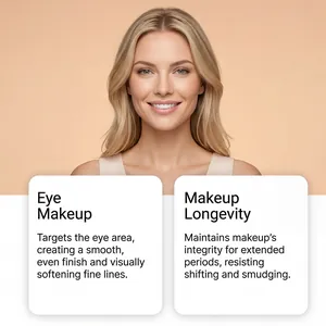 Crema ligera para el contorno de ojos que suaviza líneas y prolonga el maquillaje.