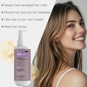 Ultra smoothing hair serum for repairing damaged roots and preventing hair breakage.