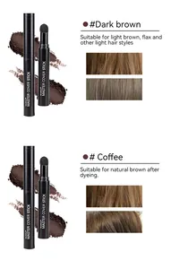 Detailed guide for hair cover stick available in dark brown and coffee shades