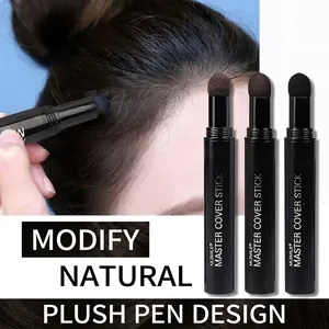 Professional Hairline Shadow Stick Waterproof Forehead Contouring Powder With Sponge Applicator For Thinning Hair Cover Up