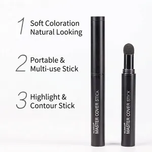 Black hairline contouring stick with sponge applicator for nose shadow and shading