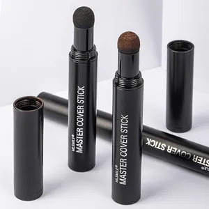 Hairline contour stick with sponge applicator for root touch-up and shading