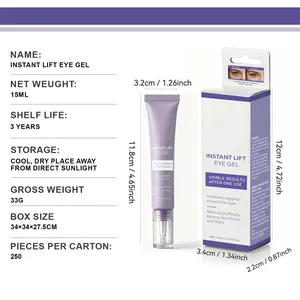 Gel professionnel pour les yeux lifting 15ml avec boîte et spécifications détaillées