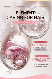 Dettaglio macro degli ingredienti dello shampoo al riso per idratazione e sebo