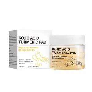 Kojic-Säure-Kurkuma-Reinigungspads zur Aufhellung und Verfeinerung des Hautbilds