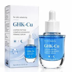 Copper peptide complex advanced firming serum 30ml with GHK-Cu in glass dropper bottle