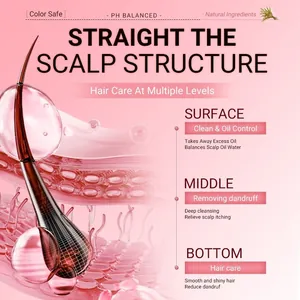 Shampoo solido all'acqua di riso mostra la struttura del cuoio capelluto per il controllo