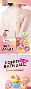 Set regalo bombe da bagno SADOER a forma di ciambella per idratare e nutrire la pelle