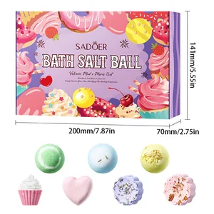 Set regalo SADOER di bombe da bagno cartoon con 7 pezzi per spa a casa