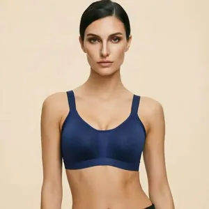 Women Seamless Sports Bra Full Cup Breathable Fixed Straps High Support Gym Bra For Yoga Running Fitness Activity Workout Top