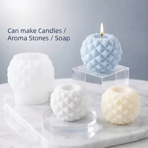 Geometric Column Silicone Candle Mold DIY Sphere Cube Cylinder Shapes Handmade Aromatherapy Soap Resin Plaster Craft