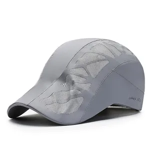 Unisex Breathable Mesh Flat Cap Quick Dry Sun Protection Outdoor Sports Newsboy Hat Adjustable Letter Print Ivy Hunting Cap