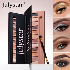 12-color smokey eyeshadow palette with matte and shimmer finishes for eye makeup.